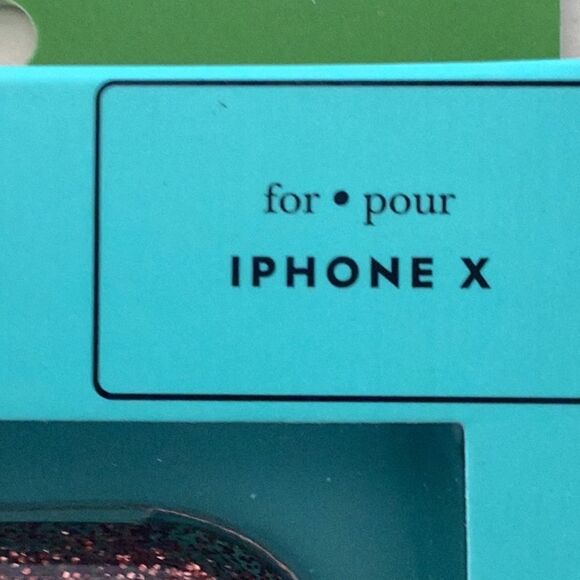 KATE SPADE NEW FLEXIBLE TINTED IPHONE X CASE GLITTER SPARKLING ROSE GOLD - Picture 3 of 3